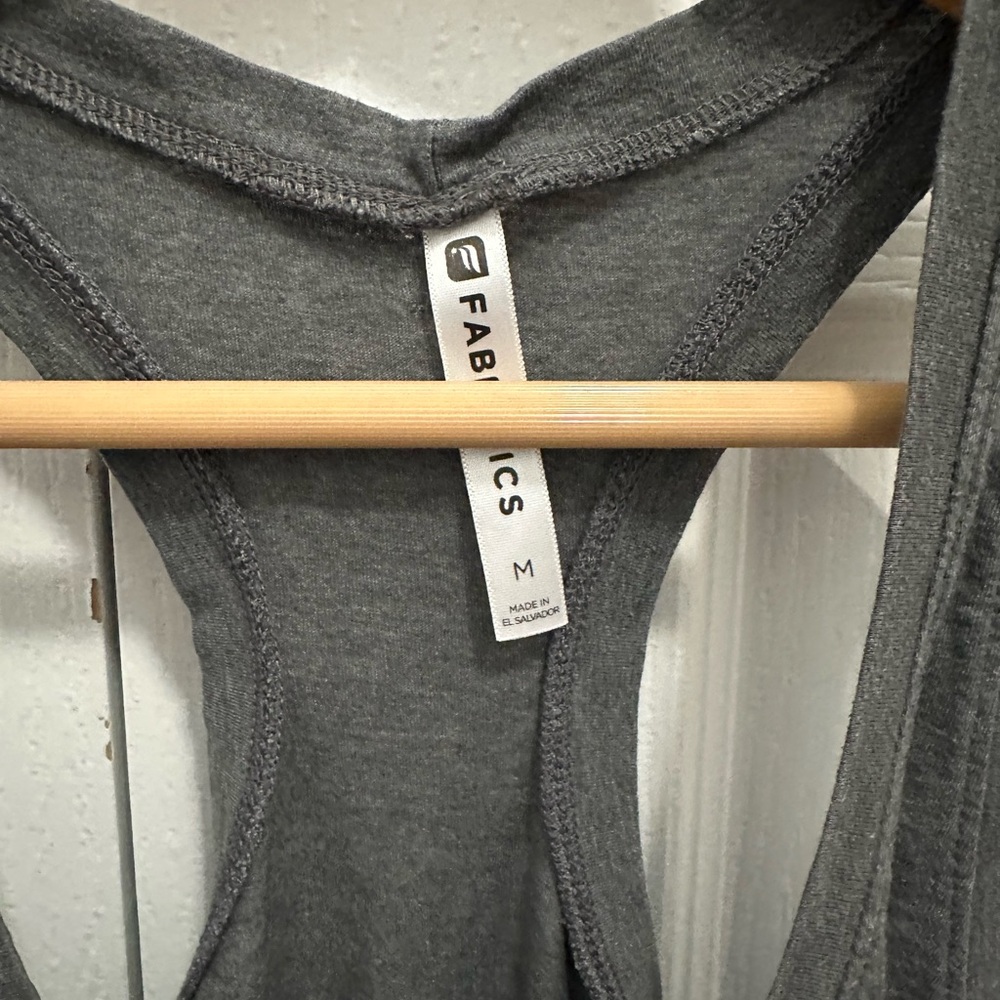 Fabletics Dark Charcoal Racerback Tank - Picture 2 of 2